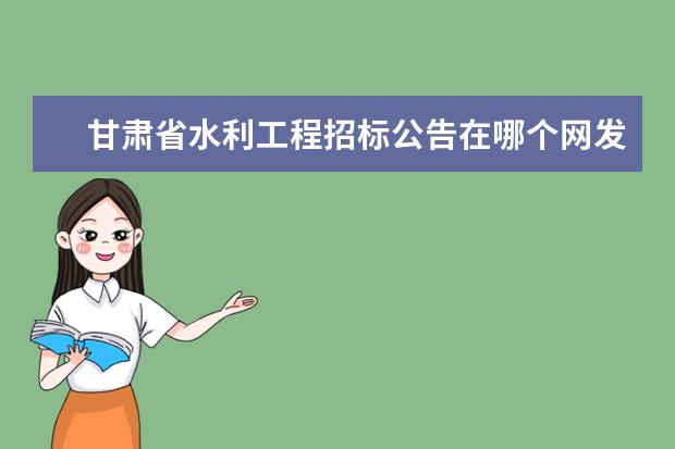 甘肃省水利工程招标公告在哪个网发布