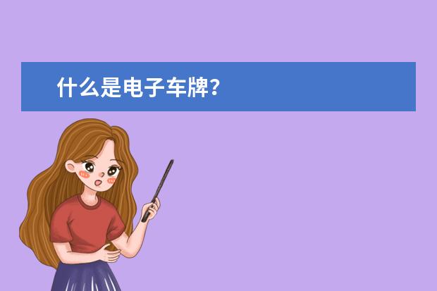 什么是电子车牌？