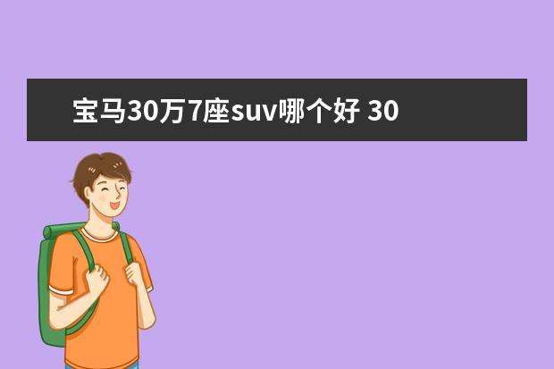 宝马30万7座suv哪个好 30万左右的中级车,哪个品牌的价效比高?