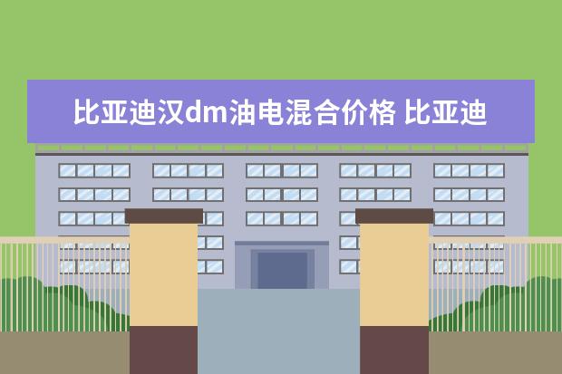 比亚迪汉dm油电混合价格 比亚迪DM