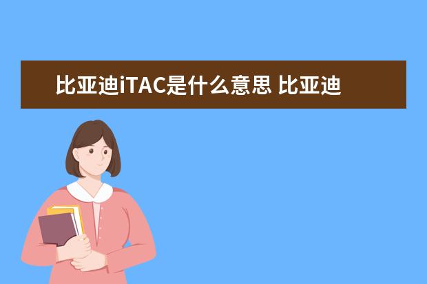 比亚迪iTAC是什么意思 比亚迪海豚顶配落地多少钱（大概12.84万元）