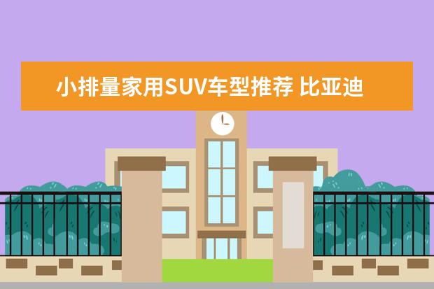 小排量家用SUV车型推荐 比亚迪suv车型推荐，新能源车型低售价高续航值得拥有