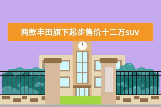 两款丰田旗下起步售价十二万suv车型推荐 30万左右买什么SUV好(大众Tiguan进口款)