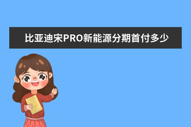 比亚迪宋PRO新能源分期首付多少钱 比亚迪秦混动价格