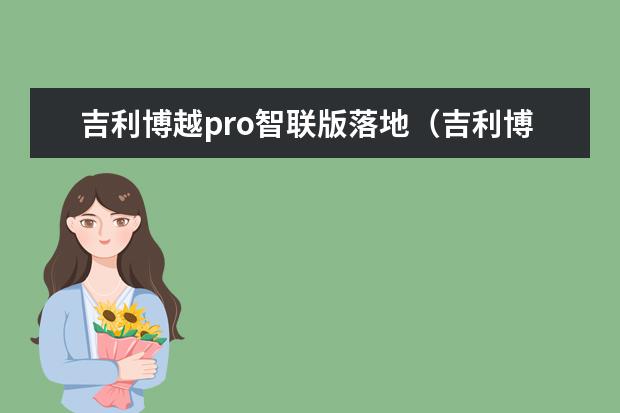 吉利博越pro智联版落地（吉利博越pro款1.8t多少钱） 吉利远景x1自动挡全款落地多少钱（吉利远景x1怎么样）