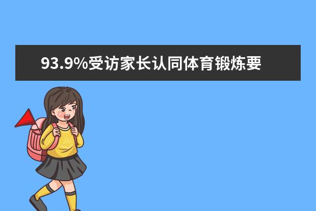 93.9%受访家长认同体育锻炼要成为青少年终身习惯