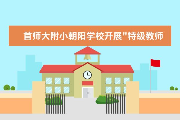 首师大附小朝阳学校开展"特级教师进校园"活动