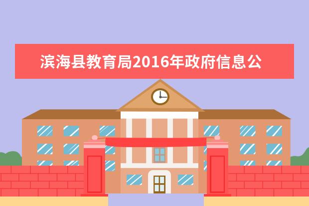 滨海县教育局2016年政府信息公开工作计划