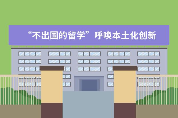 “不出国的留学”呼唤本土化创新