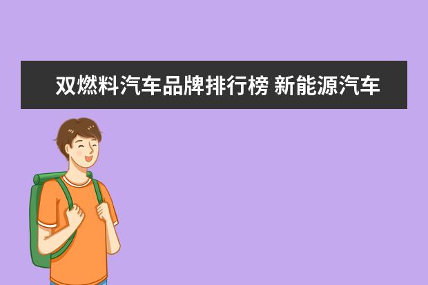 双燃料汽车品牌排行榜 新能源汽车保值率为什么那么低?