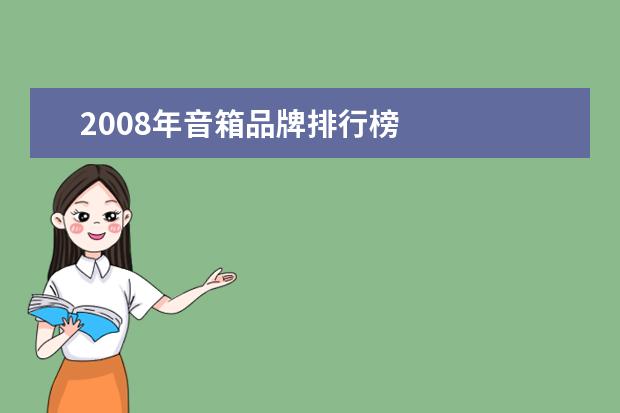 2008年音箱品牌排行榜 
  中国十大公共广播品牌排行榜