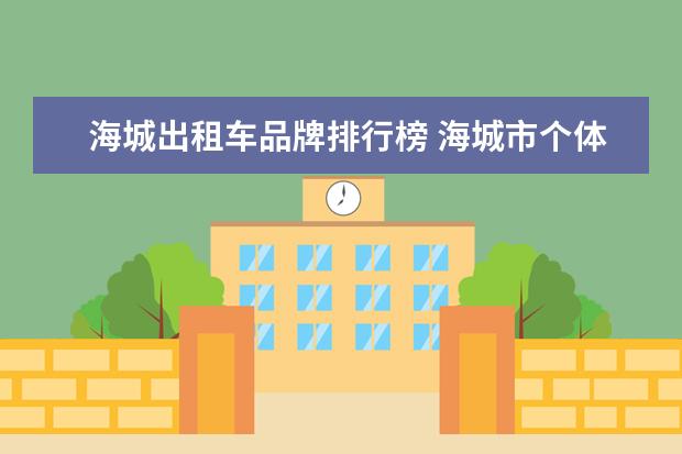 海城出租车品牌排行榜 海城市个体出租车营业执照网上怎么检?