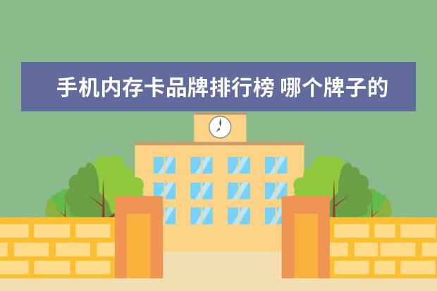 手机内存卡品牌排行榜 哪个牌子的手机内存卡好?
