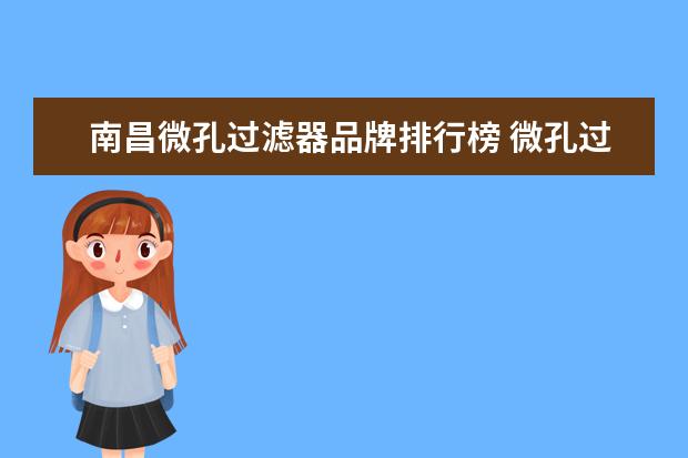 南昌微孔过滤器品牌排行榜 微孔过滤器滤芯的技术参数包含什么内容?