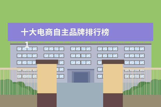 十大电商自主品牌排行榜 
  10蓝炬星