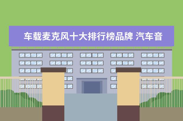 车载麦克风十大排行榜品牌 汽车音箱功放器哪个牌子好