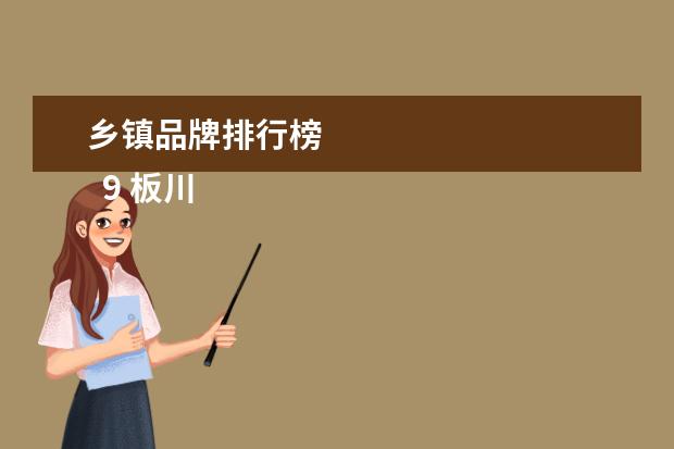 乡镇品牌排行榜 
  9 板川