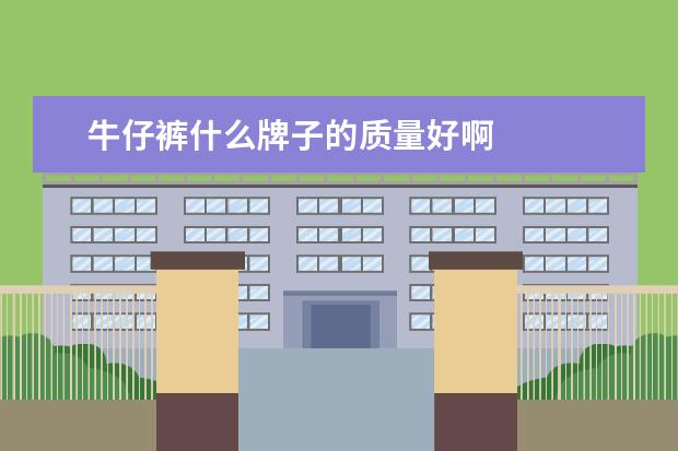 牛仔裤什么牌子的质量好啊