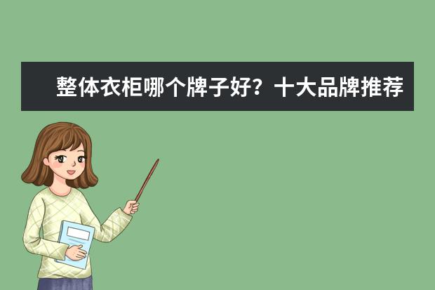 整体衣柜哪个牌子好？十大品牌推荐