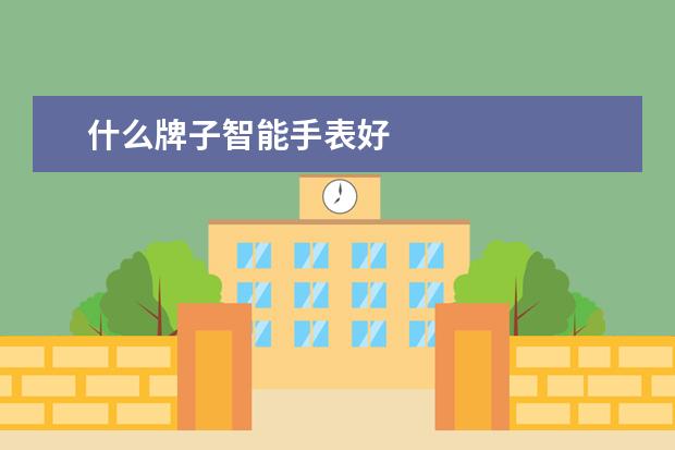 什么牌子智能手表好