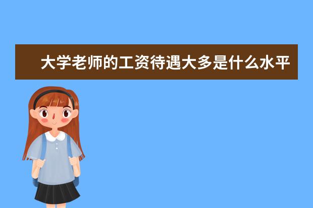 大学老师的工资待遇大多是什么水平