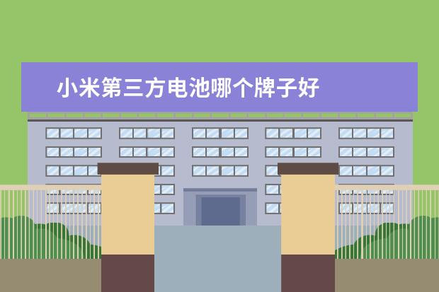 小米第三方电池哪个牌子好