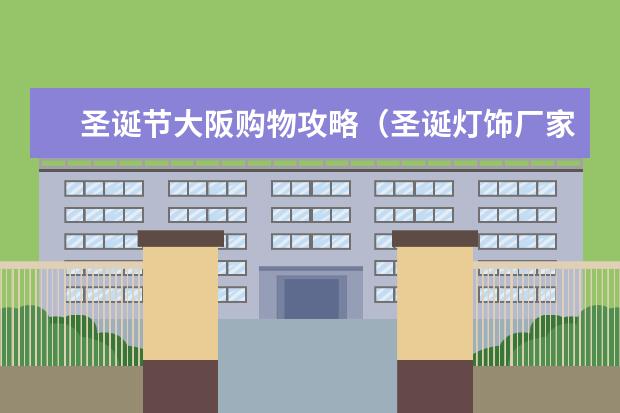 圣诞节大阪购物攻略（圣诞灯饰厂家哪家好？（专业的厂家盘点））