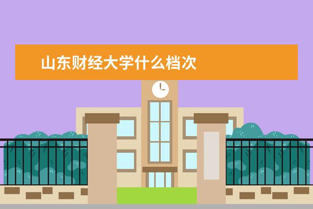 山东财经大学什么档次