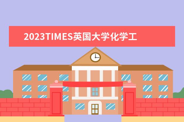 2023TIMES英国大学化学工程专业排名（美国本科，化学学科下的新能源方向，大学排名（top100））