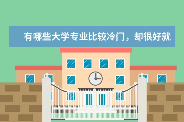 有哪些大学专业比较冷门，却很好就业的专业？