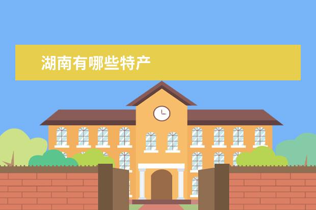 湖南有哪些特产