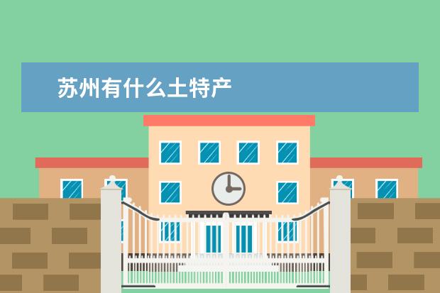 苏州有什么土特产