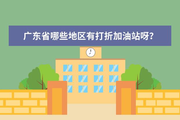 广东省哪些地区有打折加油站呀？