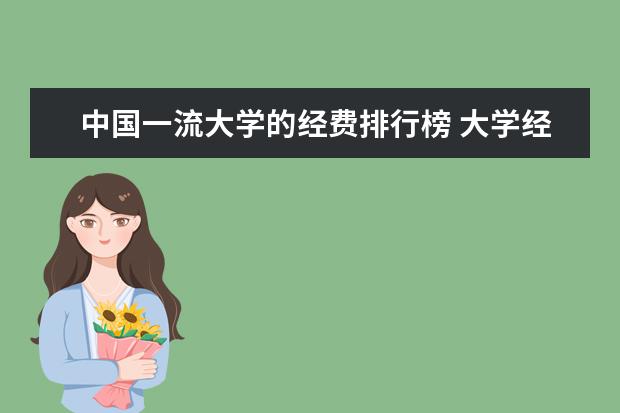 中国一流大学的经费排行榜 大学经费排名