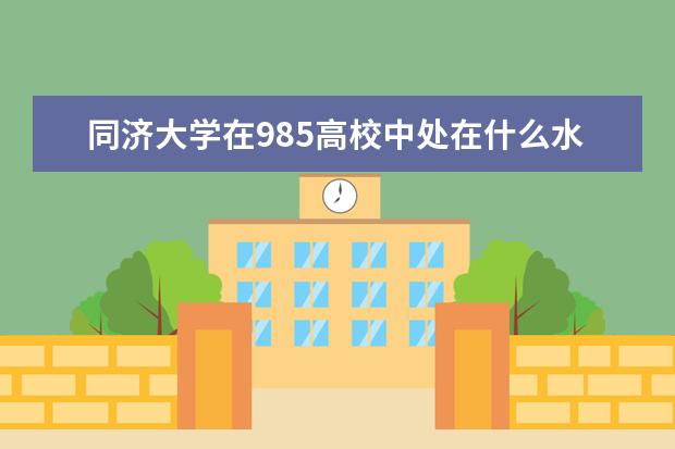 同济大学在985高校中处在什么水平？