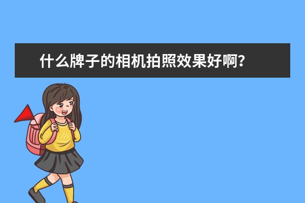 什么牌子的相机拍照效果好啊？