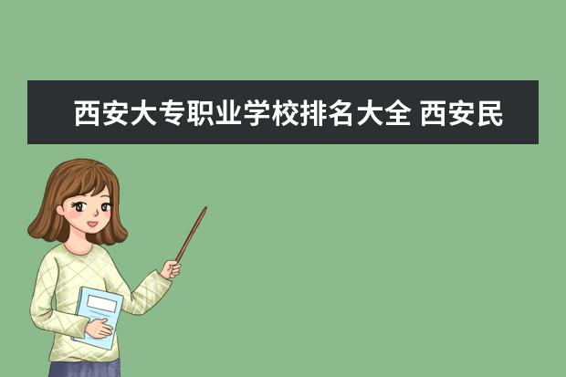 西安大专职业学校排名大全 西安民办二本学校排名前十名?