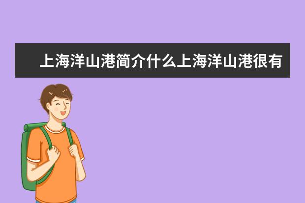 上海洋山港简介什么上海洋山港很有意思