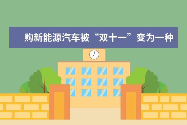 购新能源汽车被“双十一”变为一种奢望 那就先选周边产品过瘾（双十一的尾款人，来看看这5款新车是不是你的“菜”）