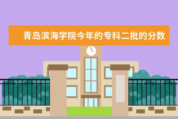 青岛滨海学院今年的专科二批的分数线是多少？