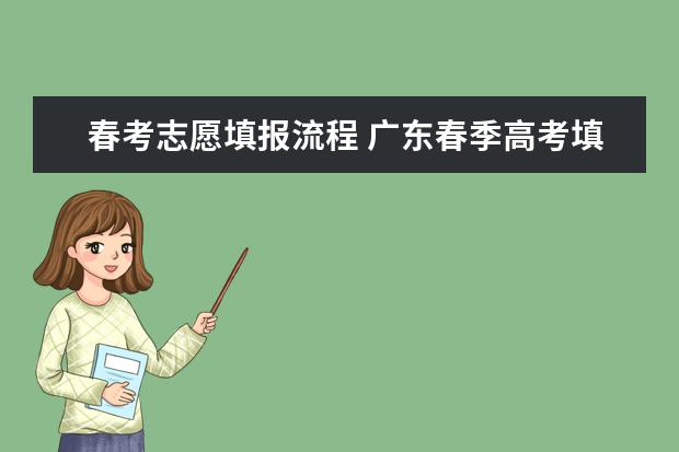 春考志愿填报流程 广东春季高考填报指南