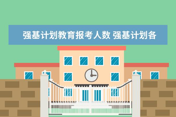 强基计划教育报考人数 强基计划各省录取人数