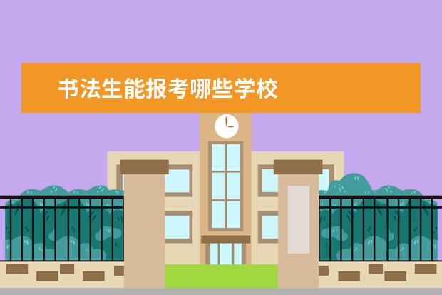 书法生能报考哪些学校