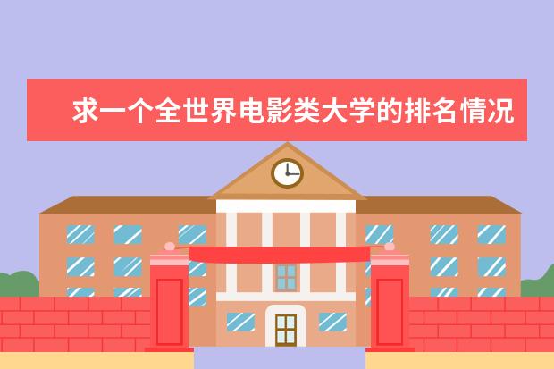 求一个全世界电影类大学的排名情况 我高考，想问一下有影视编导专业的二本大学！二本！！！