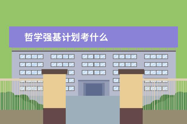 哲学强基计划考什么
