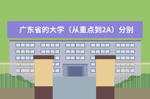 广东省的大学（从重点到2A）分别写出建筑专业和土木工程专业的排名，不要太随便，谢谢（广东所有大学金融系的排名，本科的）