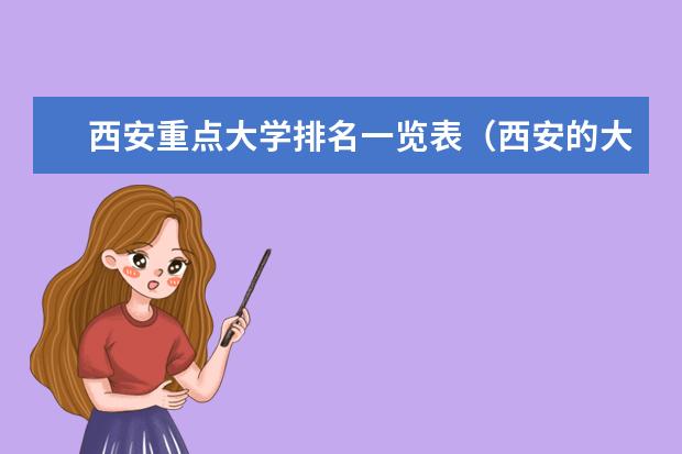 西安重点大学排名一览表（西安的大学排名）