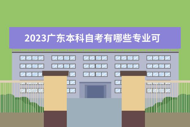 2023广东本科自考有哪些专业可以选 四大火热专业？