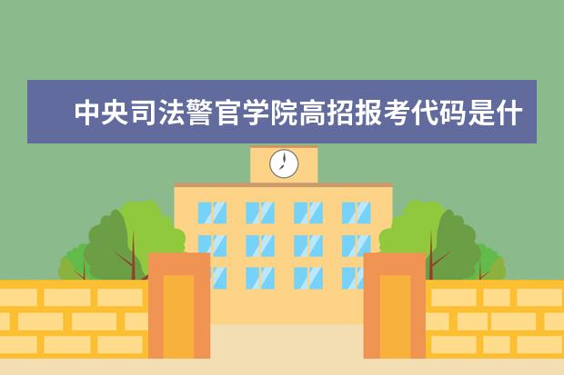 中央司法警官学院高招报考代码是什么？