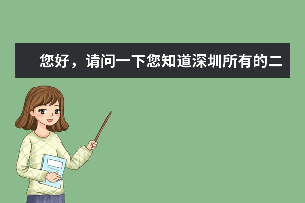 您好，请问一下您知道深圳所有的二本学校吗？